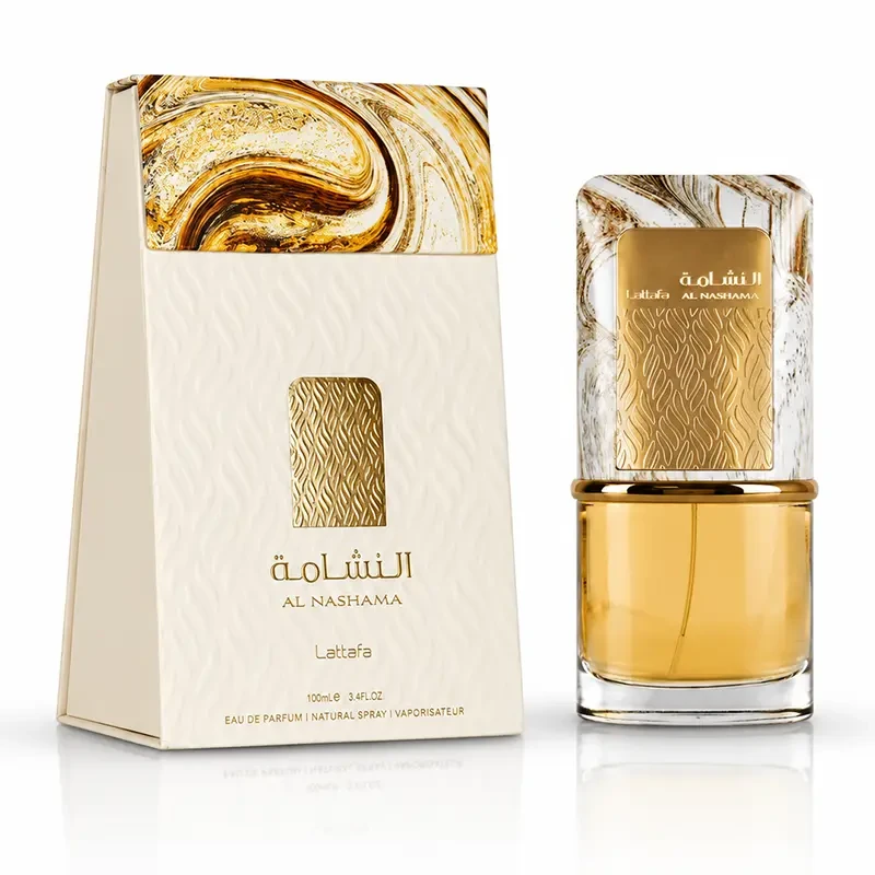 Striking commercial presentation featuring the 100ml glass flacon and matching artisan box.