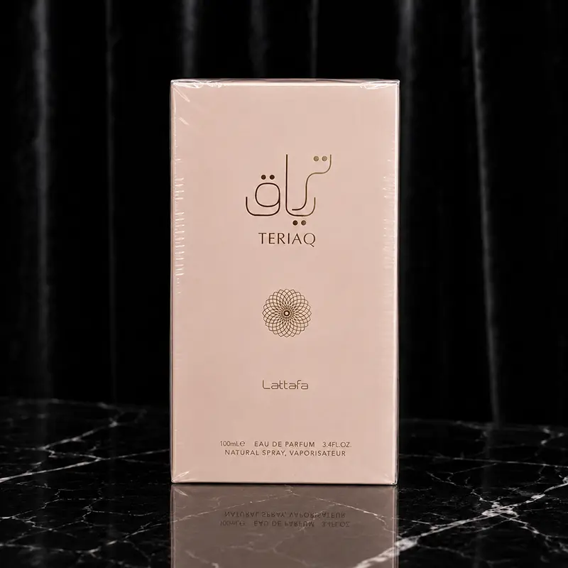 Sealed 100ml Teriaq Eau de Parfum box with clear wrap and front label details