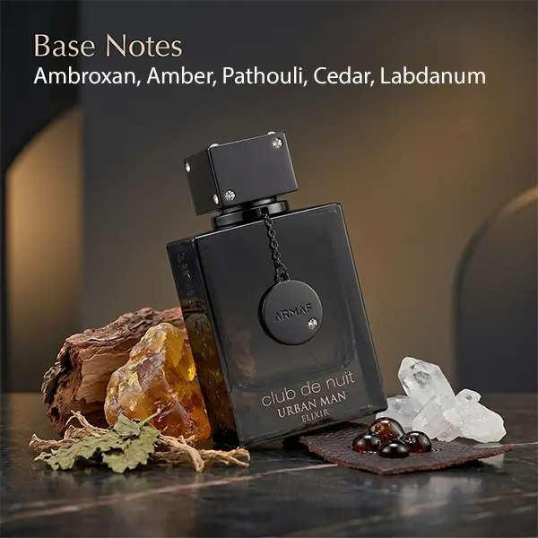 Enduring ambroxan infused scent by Armaf Urban Elixir, engineered for maximum projection across the EU.