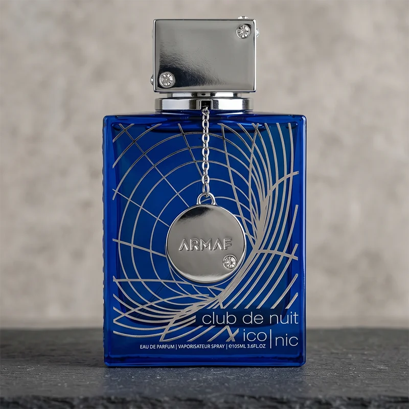 The refreshing mint heart of Armaf Iconic parfum offers a sophisticated European sillage.