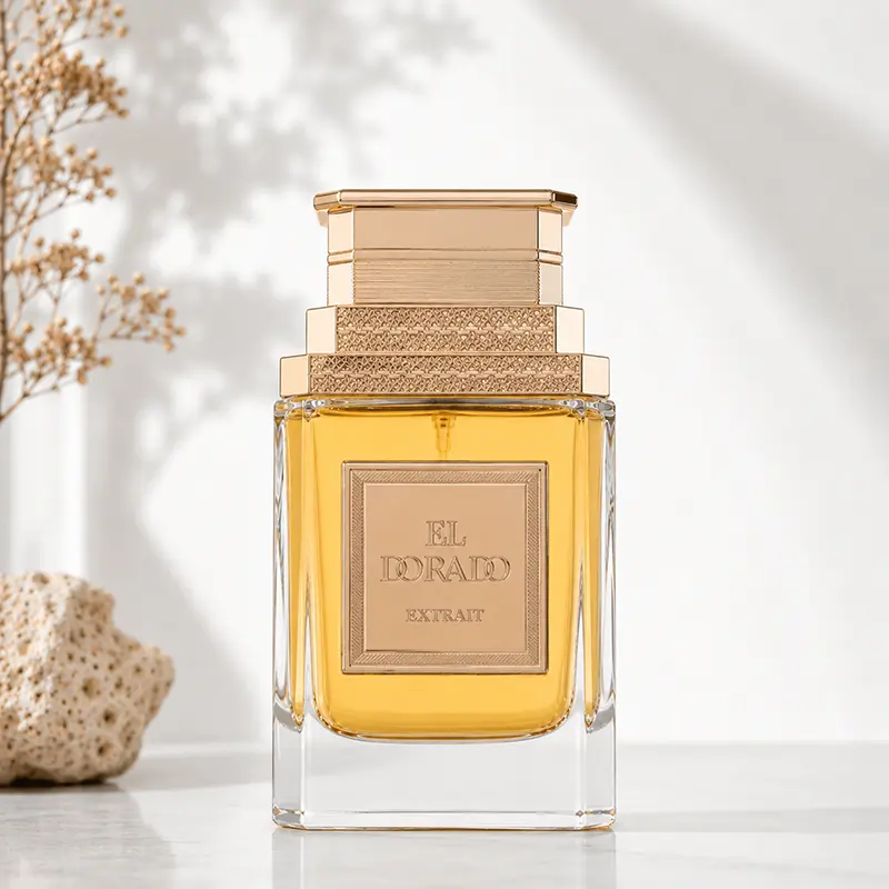 Elegant French Avenue El Dorado fragrance bottle with refined gold accents and European luxury styling.