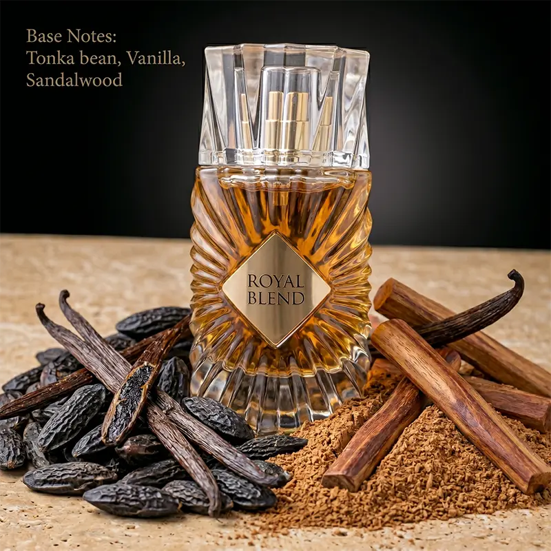 The vanilla and sandalwood base of French Avenue Royal Blend Mixed offers a sophisticated European sillage.