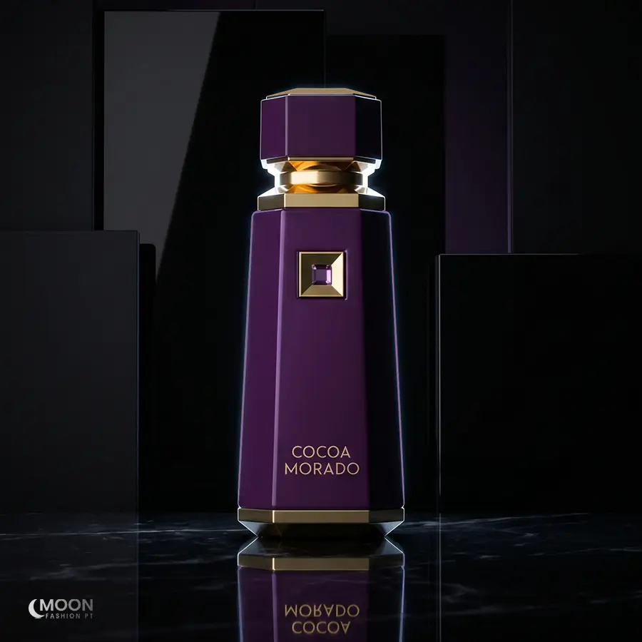 Luxury purple bottle of Cocoa Morado by French Avenue, a sophisticated unisex EDP with gold accents and premium glass.