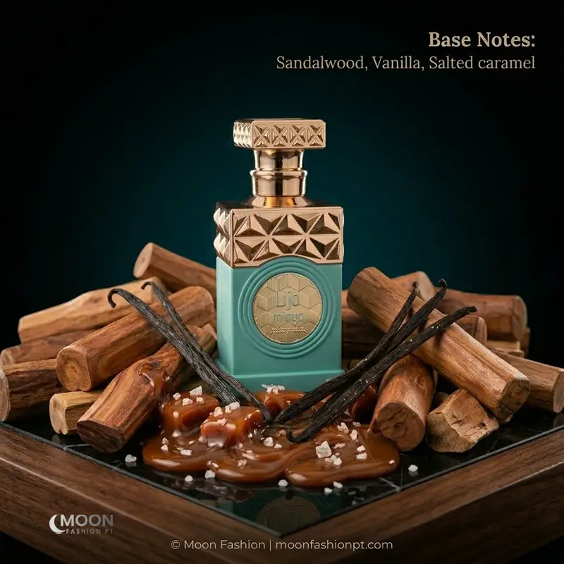 Paris Corner Minya unisex scent base notes: sandalwood, vanilla, and salted caramel.